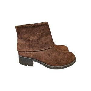 B.O.C Boots Booties‎ Soft Brown Suede Side Zip Size CAKE 6/36